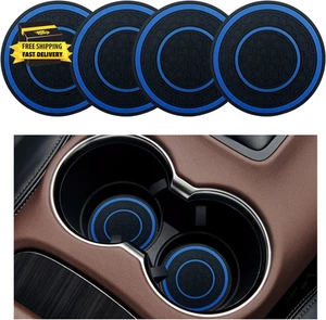 4 PCS Car Cup Holder Coaster, Non-Slip 2.75 Inch Diameter Auto Drink Mat, Dustpr - Picture 1 of 6