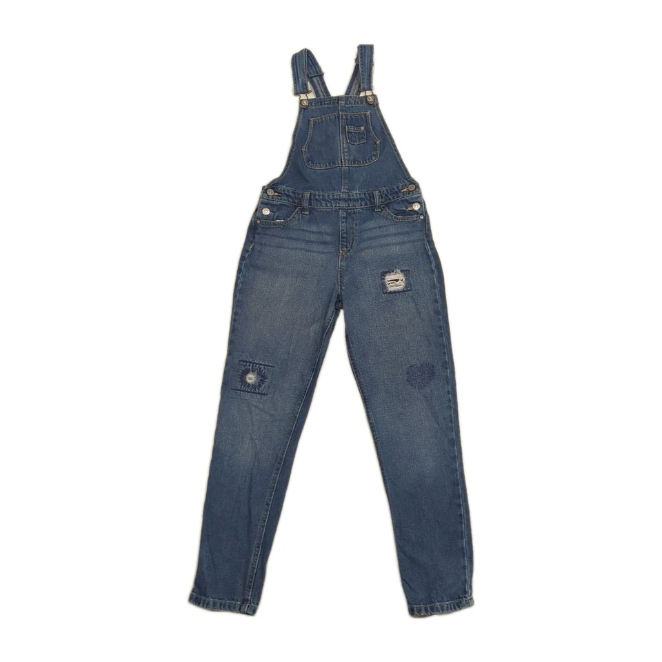 Vintage Y2K Jordache Bib Overalls Jrs L 10/12 Jean Denim 90s Festival Farmcore  - Image 1 of 4