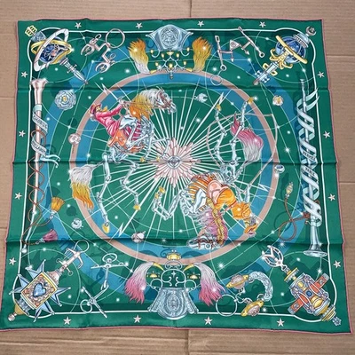 Nuevo Bufanda Hermes 70 cm Seda Chorus Stellarum Foto 1 de 4