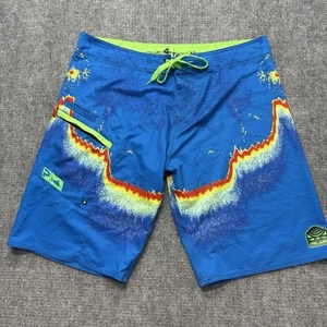 Pelagic 4Tek Board Shorts Mens 40 11" Blue Sonar Radar Fish Finder Fishing - Picture 1 of 9