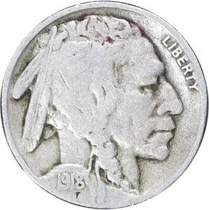 1918-S Buffalo Nickel - Looks VG/F Details Counter Machine Damage on Reverse - Picture 1 of 2