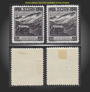 1930 LIECHTENSTEIN 2X50RP. BROWN-BLACK PERF.11.1/2-10.1/2 MINT H SCT.102 MI.102C - Picture 1 of 1