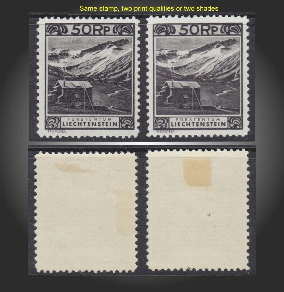 1930 LIECHTENSTEIN 2X50RP. BROWN-BLACK PERF.11.1/2-10.1/2 MINT H SCT.102 MI.102C - Image 1 of 1