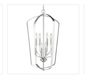 Sea Gull Lighting 5134908-962 Romee 8-Light Brushed Nickel Transitional Pendant - Picture 1 of 9