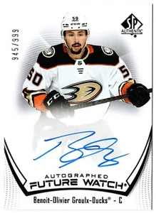 2021-22 Upper Deck SP Authentic Future Watch Auto BENOIT-OLIVIER GROULX 184 /999 - Picture 1 of 1