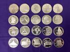 LOT: 20 PROOF SILVER COMMEMORATIVE DOLLARS   90  SILVER   MIXED DATE   NICE  