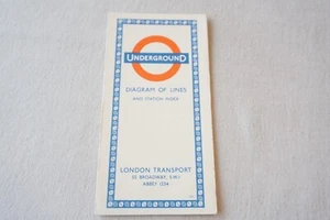 1961 London Transport Underground Map Diagram of Lines Tube Ref 860 VGC - Picture 1 of 4