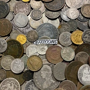 Lote de Patrimonio Moneda Antigua Tipo de EE. UU. ✯ Escudo Volador Plata Sentado P S O ✯ - Imagen 1 de 8