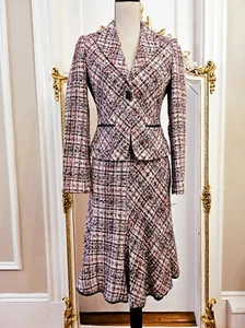 Anne Klein 2-piece Tweed Skirt Suit, Multicolor, size 2 (US), S - Picture 1 of 24