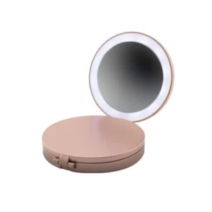 JML NuYou Folding Compact Tri-Fold Triple Mirror 2 Magnifying LED Ring Lights - Picture 1 of 9