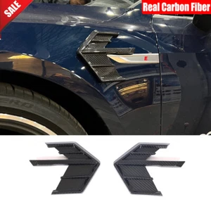 For Audi A7 S7 C8 Sline 2019-2023 Real Carbon Side Fender Air Vent Cover Trims - Picture 1 of 12