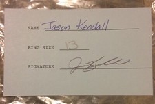 1996 Jason Kendall Signed All Star Ring Receipt Pittsburgh Pirates Auto MLB RC