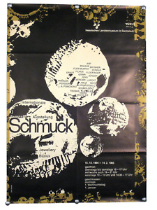 Ausstellungs Plakat "Schmuck" Fischer Nosbisch '64 Künstler Poster 60er Jahre