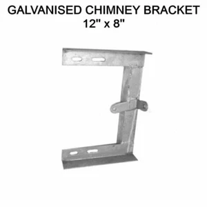 12″ x 8” Inch Galvanised Steel TV Aerial Chimney Mounting Bracket for Pole Mast - Picture 1 of 2