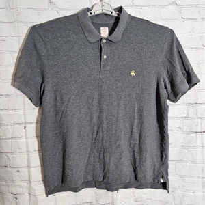 Brooks Brothers Mens L Polo Shirt Gray Original Fit Supima Cotton Stretch Casual - Picture 1 of 7