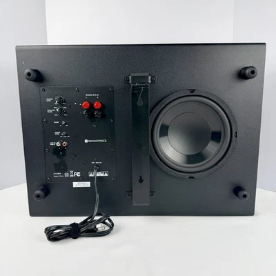 Monoprice SSW8 8 дюймов 100 Вт тонкий мощный сабвуфер настенный монтируемый P/N 33829 - Изображение 1 из 4