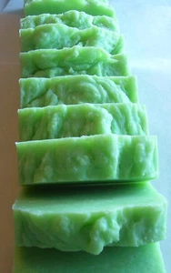 Cucumber & Cantaloup 2LBS HANDMADE SHEA BUTTER soap 6 handmade soap bars - Picture 1 of 1