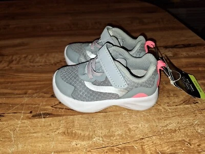 Tenis Athletic Works Infantil Talla 6 (18 meses) Gris y Rosa NUEVO CON ETIQUETAS (Eb4) Foto 1 de 3