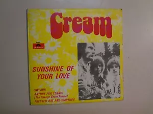 CREAM: Sunshine Of Your Love +3- Portugal 7" 1968 Polydor 60 581 EP Mono PCV - Picture 1 of 4