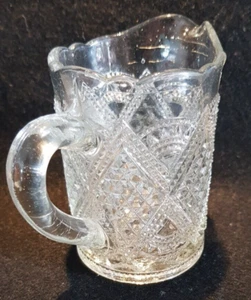 Victorian Pressed Glass Creamer JUG, marked L in a Horseshoe & 651 - Picture 1 of 8