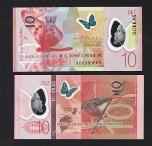 St. Saint Thomas 10 Dobras (2016) New Polymer  banknote UNC - Picture 1 of 1
