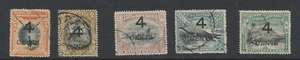 North Borneo Stamps 1899 Opt 4 Cents [T48] Used SG112a;113;114;115c;116 CV £135 - Picture 1 of 7