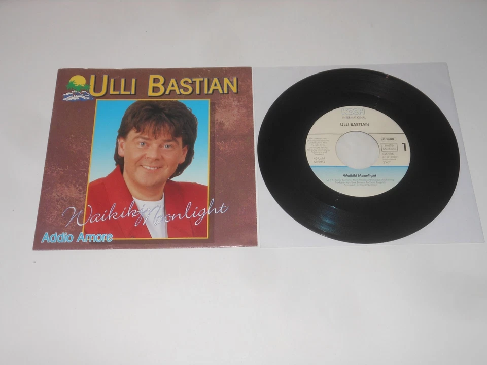 Ulli Bastian ‎- 7" Single - Waikiki Moonlight - AT 1991 - Koch International - Bild 1 von 2