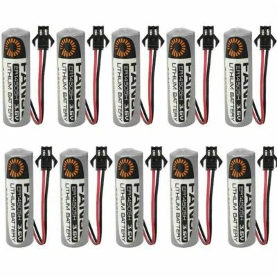 10pcs ER14505H AA ER14505 LS14500 2700mAh 3.6V Non-Rechargeable Battery w/ Plug - Image 1 of 4