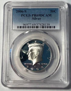 2006 S Silver Kennedy Half Dollar, PCGS PR69 DCAM - Picture 1 of 2