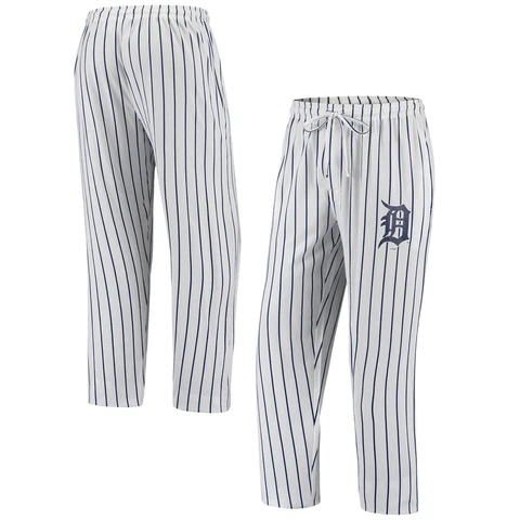 Men's Concepts Sport White Detroit Tigers Vigor Pinstripe Pants Cover