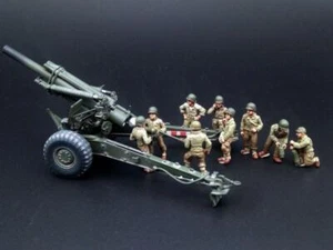 Figura de resina 1/72 Soldados Segunda Guerra Mundial Estados Unidos 155 mm Grupo obús Equipo de artillería Modelo Kit - Imagen 1 de 13