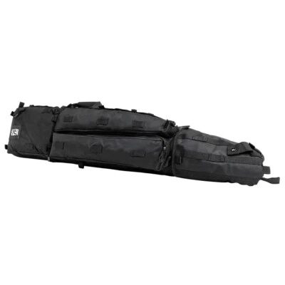 NCSTAR Drag Bag 45" Rifle Case Nylon Black w/ Backpack Shoulder Straps CVDB2912B - Image 1 of 3