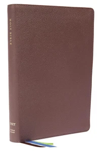 NET Bible Thinline Large Print Genuine Leather Brown BRAND NEW in Shrink Wrap!!! - Imagen 1 de 8