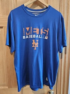 Authentic Nike Dri-Fit Baseball MLB New York Mets Size Large - Picture 1 of 4