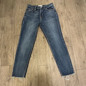 Pacsun Skinny Denim Jeans Vintage Icon Med Wash Size 27 Raw Hem - Picture 1 of 8