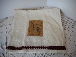 Bacova PINE CONE Fingertip  Towel   **NEW w Tag**  Pine Ridge - Picture 1 of 7