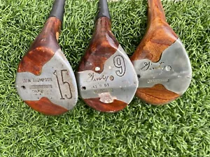 Vintage Left-Handed Ginty Set 9-Wood, 15-Wood, Original R-Flex Steel Good Condtn - Picture 1 of 6