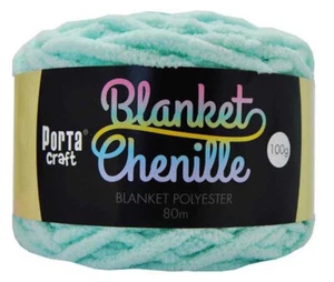 Chenille Blanket Yarn 100g 80m 12ply Baby Blue (Product # 151440) - Picture 1 of 2