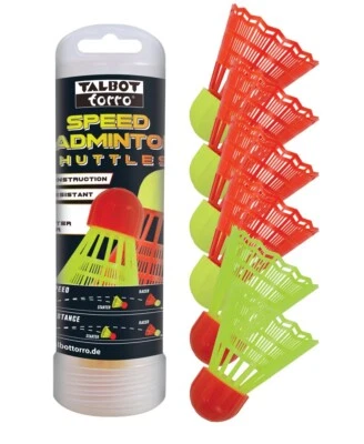 Talbot Torro Speed Badminton Shuttles - 6 Stück Aerospeed Federbälle