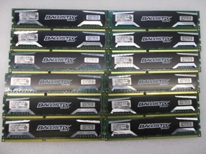QTY 12 Ballistix (8GB) DDR3-1600 PC3 Desktop Memory RAM BLS8G3D1609DS1S00 T8-E2 - Picture 1 of 3