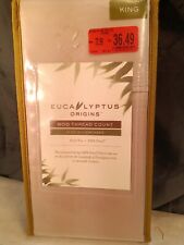 Eucalyptus Origins Taupe color Tencel  600TC King Pillowcases  (Set of 2) NEW