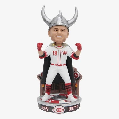 Joey Votto Cincinnati Reds Viking Hat Home Run Celebration Bobblehead MLB - Image 1 of 2