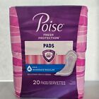 Poise Fresh Protection moderate Regular 20 pads 4 drops clean, dry & fresh 