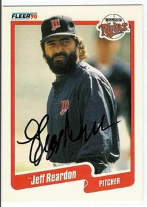 Jeff Reardon Signed 1990 Fleer Card #385 Minnesota Twins - Picture 1 of 1