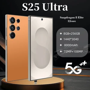 S25 Ultra 5G Smartphone 7.3“ Factory Unlocked Android Phones Dual SIM 8GB+256GB - Foto 1 di 23