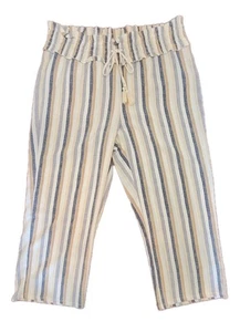89th & Madison Vertical Striped Capri Pants - Picture 1 of 5