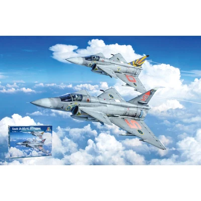 SAAB JA 37 JAKTVIGGEN KIT 1:48 Italeri Kit Aerei Modellino Nuovo - Immagine 1 di 3