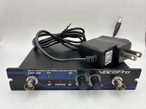 VocoPro UHF-28 Dual-Channel UHF Wireless Microphone System - Receiver & Adapter - Picture 1 of 4
