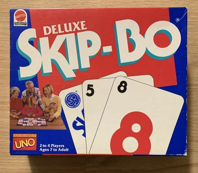 **COMPLETE** SKIP-BO DELUXE Card Game Sequencing Board Game 1992 - Very Good - Image 1 of 4