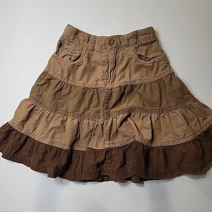 THE CHILDRENS PLACE Girls Boho Corduroy Ruffled Skirt Size 6 Layered Twirl - Picture 1 of 9
